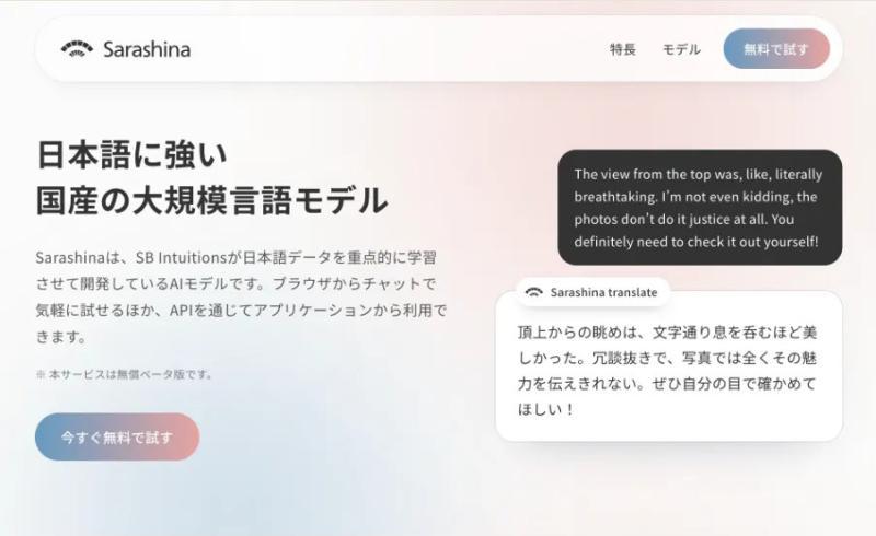 Sarashina服务界面