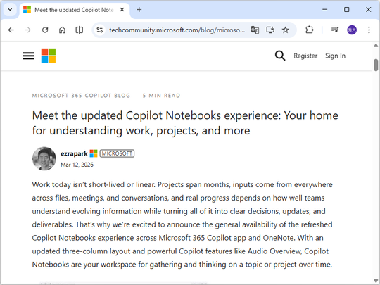 Copilot Notebooks界面