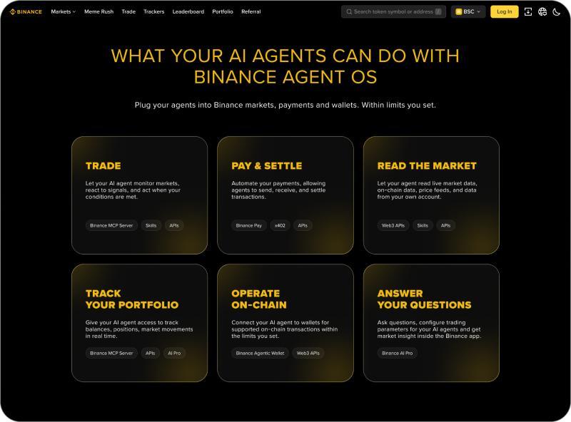 币安Agent OS平台界面