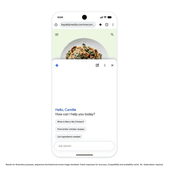 Google Keep与Gemini联动示意