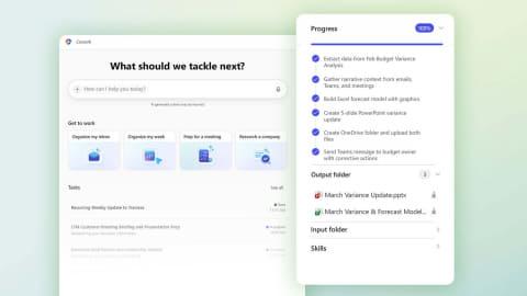 微软Copilot Cowork界面