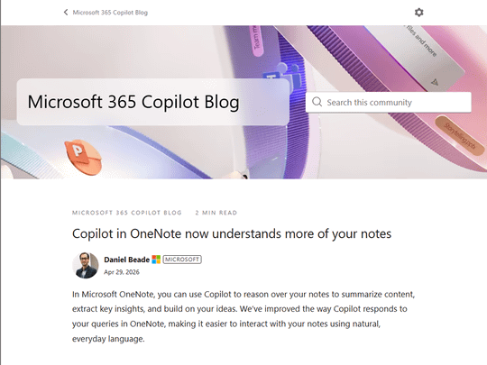 OneNote Copilot界面