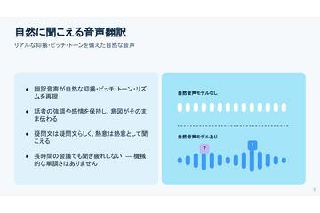 DeepL实时语音翻译实现说话人声音特征再现，更加自然
