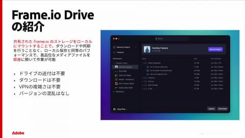 Frame.io Drive功能