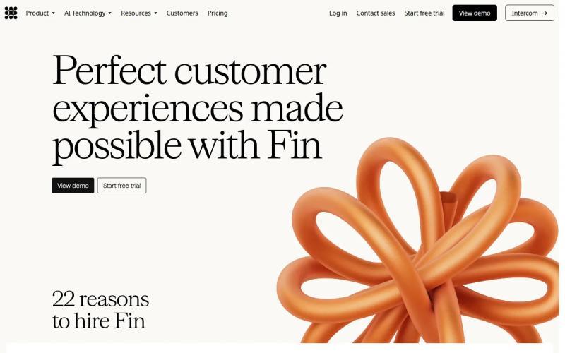 Fin homepage as visitors see it on arrival, above the fold (screenshot captured July 22, 2026)
