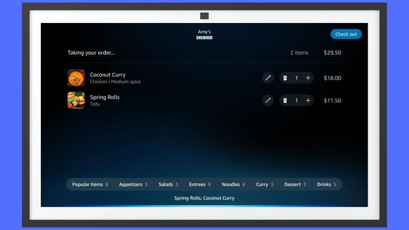 亚马逊为Alexa+新增动态食品外卖点餐功能
