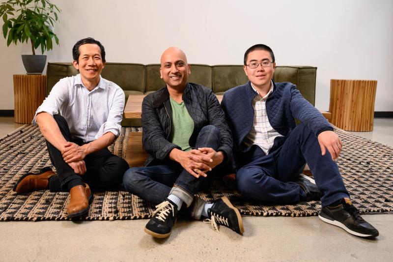 Together AI founders Percy Liang, CEO Vipul Ved Prakash, CTO Ce Zhang