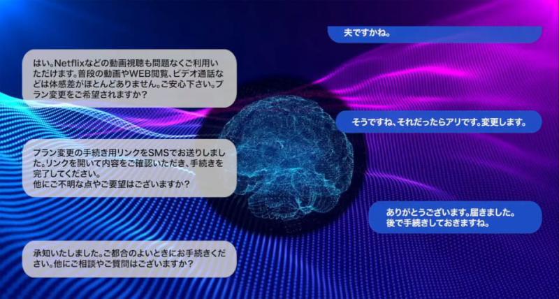 软银AI客服演示现场