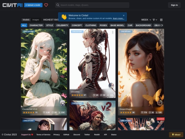 Civitai：发现与创作 AI 艺术的模型社区平台