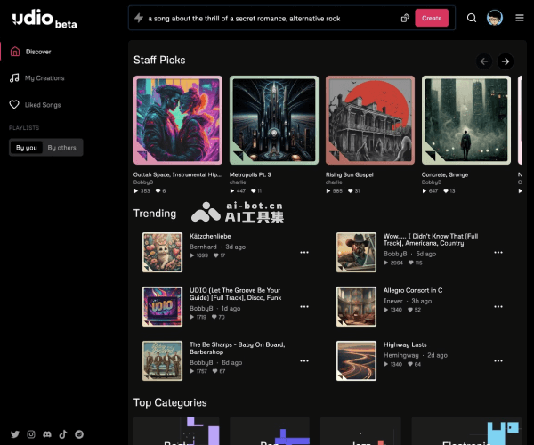 Udio AI 音乐生成器