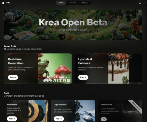 Krea：面向创作者的AI图像、视频与3D创作套件