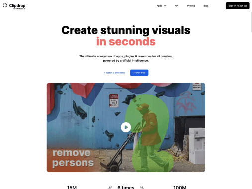 Clipdrop：秒级生成精美视觉内容的AI图像工具平台