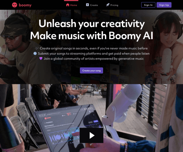 Boomy：用人工智能一键创作音乐