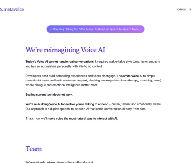 MetaVoice：像你最佳人工坐席一样自然的语音 AI