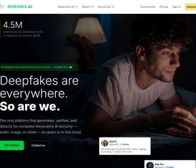 Resemble AI 多模态深度伪造检测与安全语音 AI 平台