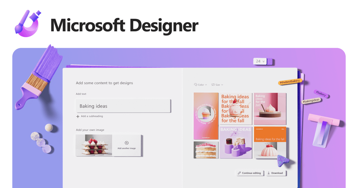 Microsoft Designer 在线平面设计工具