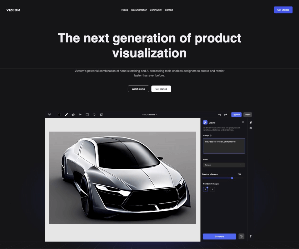 Vizcom：从手绘草图到高保真3D效果图的AI设计工具