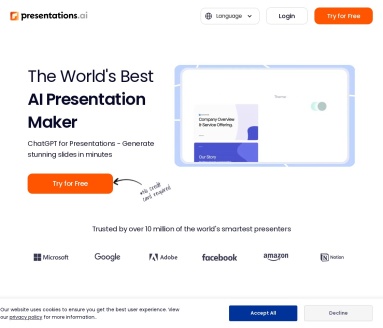 Presentations.AI：智能PPT与幻灯片生成平台