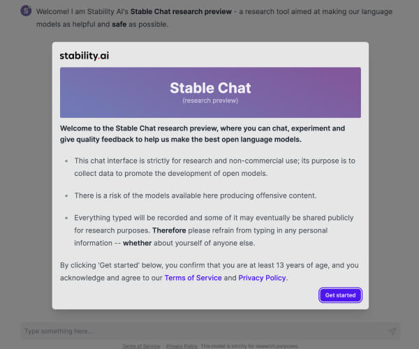 Stable Chat：Stability AI 官方对话与研究助手