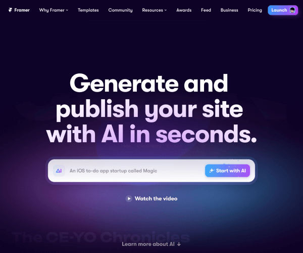 Framer：专业级免代码网站设计与发布平台