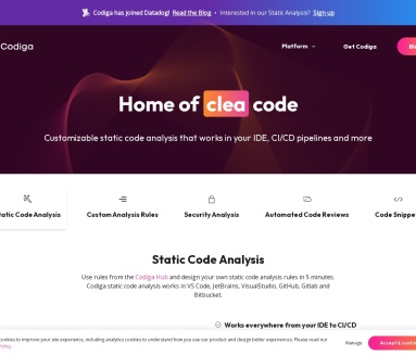 Codiga 实时代码静态分析平台