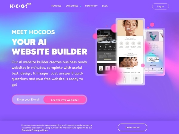 Hocoos AI 网站生成器：5 分钟打造专业网站