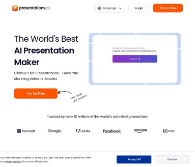 Presentations.AI 智能PPT演示文稿生成器