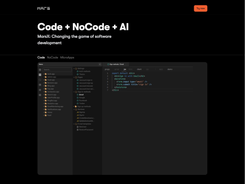 MarsX：融合AI、NoCode、代码与微应用的下一代开发平台