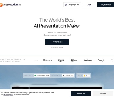 Presentations.AI：智能AI演示文稿与PPT生成工具