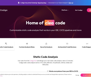 Codiga 实时代码静态分析平台