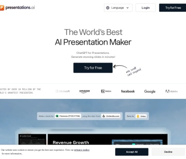 Presentations.AI：AI 智能演示文稿生成与设计平台
