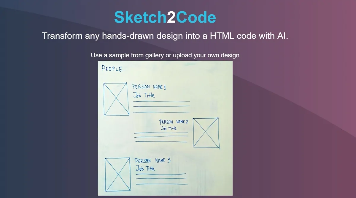Sketch2Code 手绘草图转 HTML 原型工具