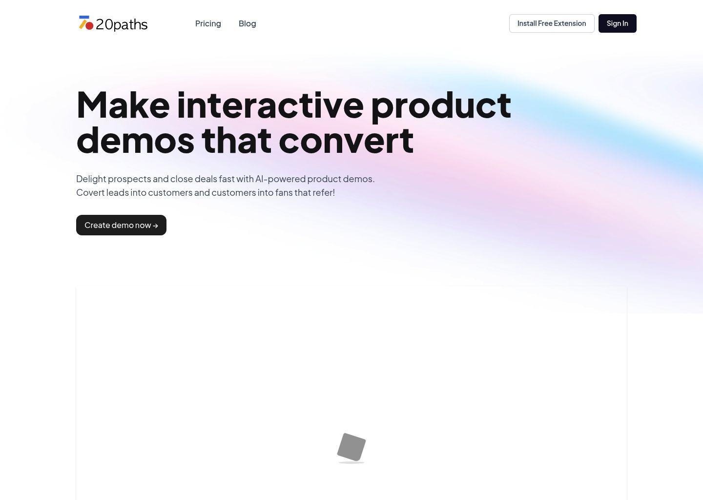 20paths：AI 驱动的交互式产品演示与指南制作平台