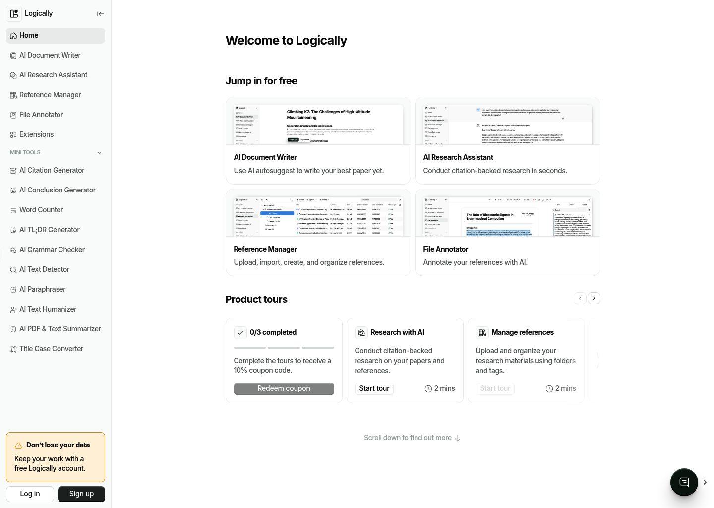 Logically：AI驱动的学术研究与写作工作台