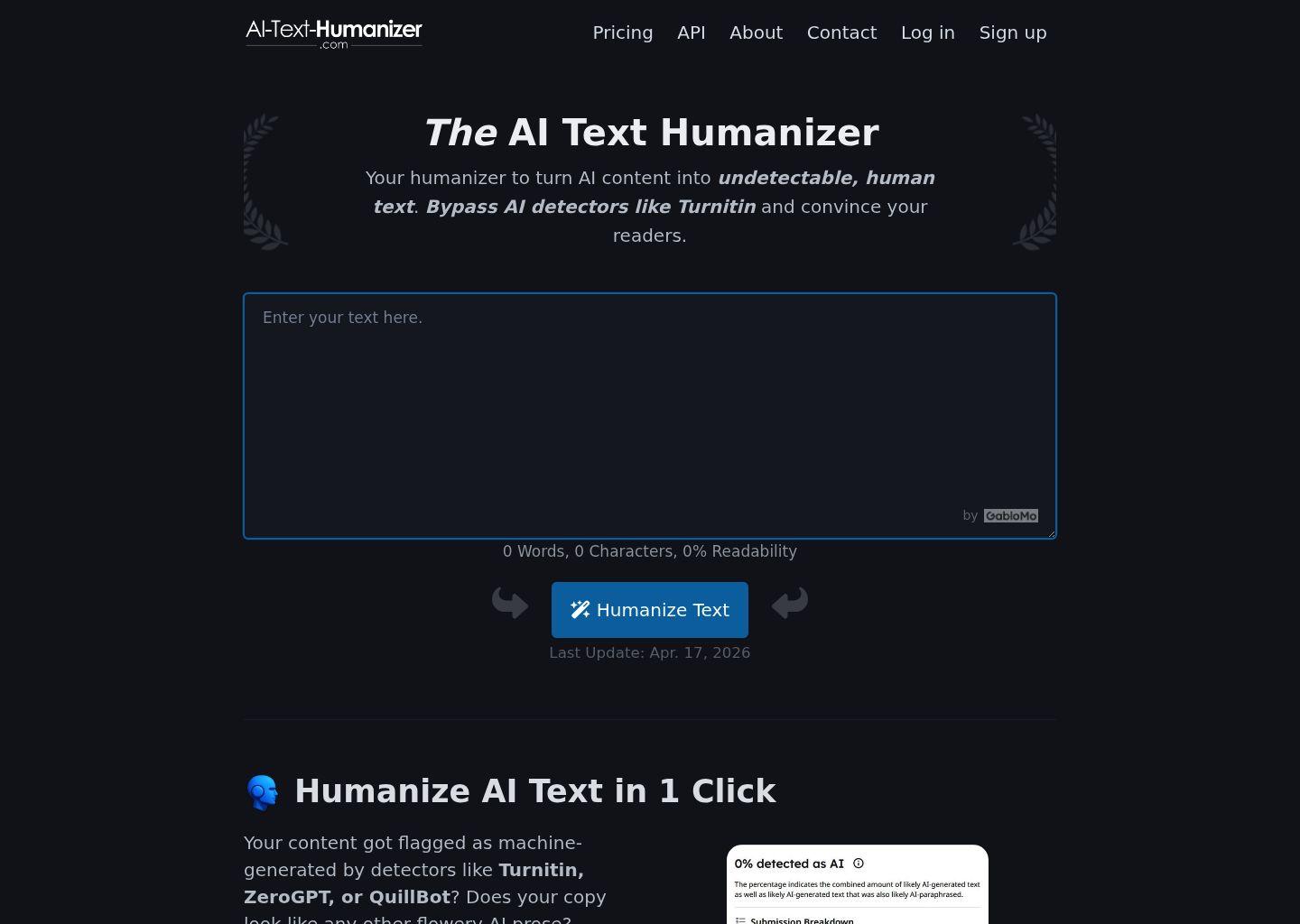 AI Text Humanizer：免费免登录的AI文本润色与“人类化”改写工具