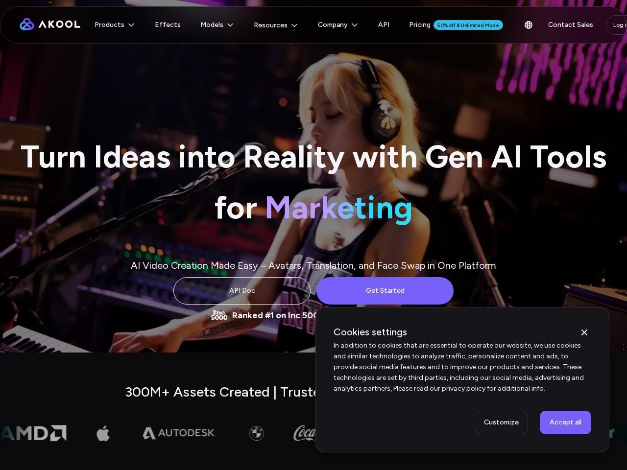AKOOL 高端AI视频创作与营销平台