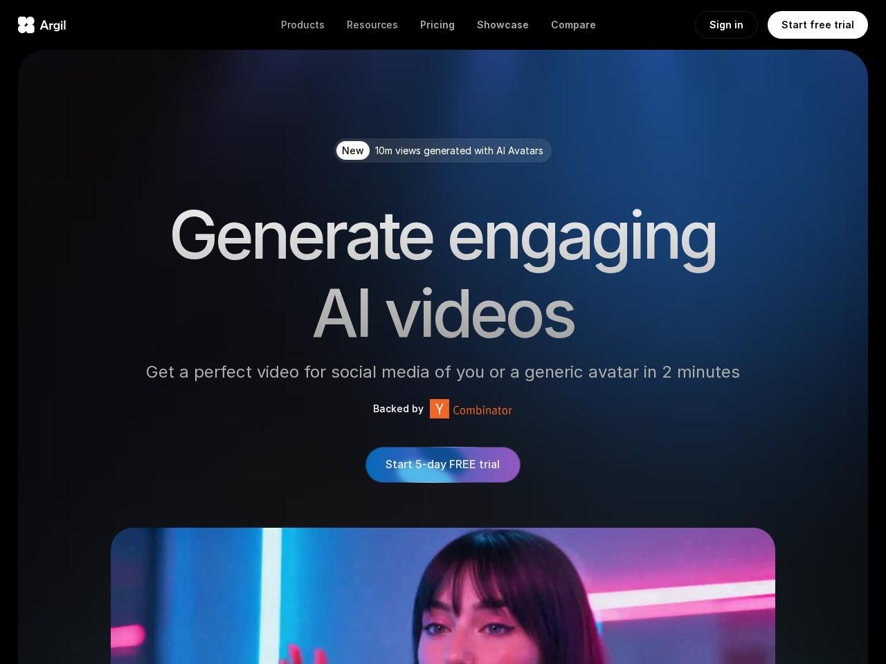 Argil：用AI数字分身2分钟生成社交媒体视频