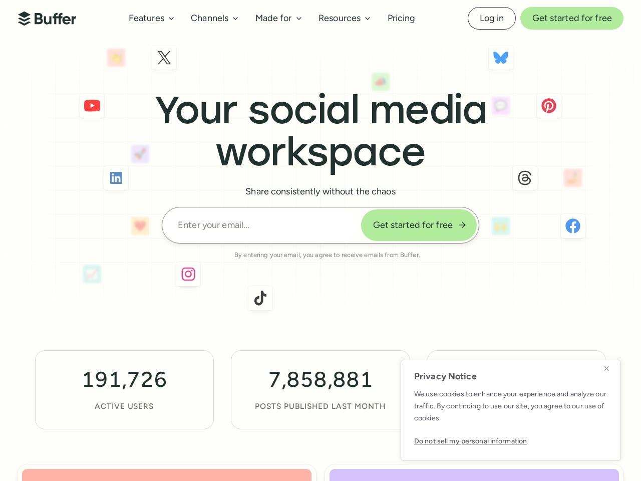 Buffer AI Assistant 社交媒体智能内容助手