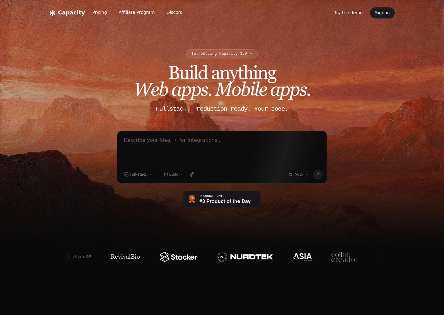 Capacity：用AI把想法一键变成网站和应用