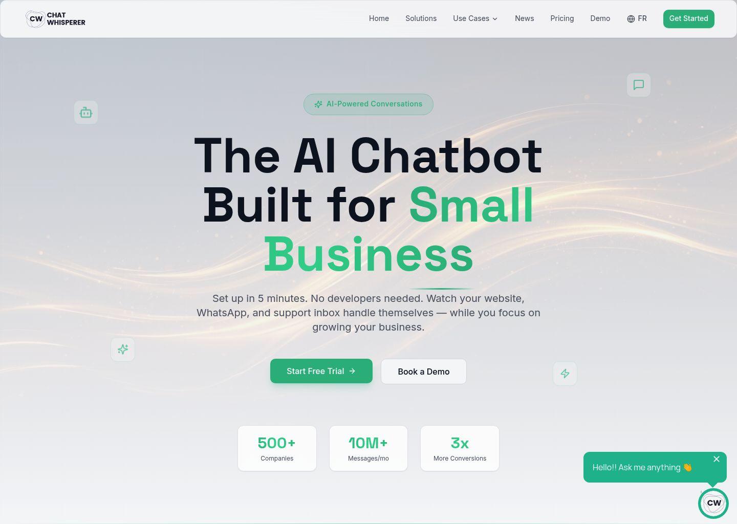 Chat Whisperer 小型企业AI聊天机器人软件