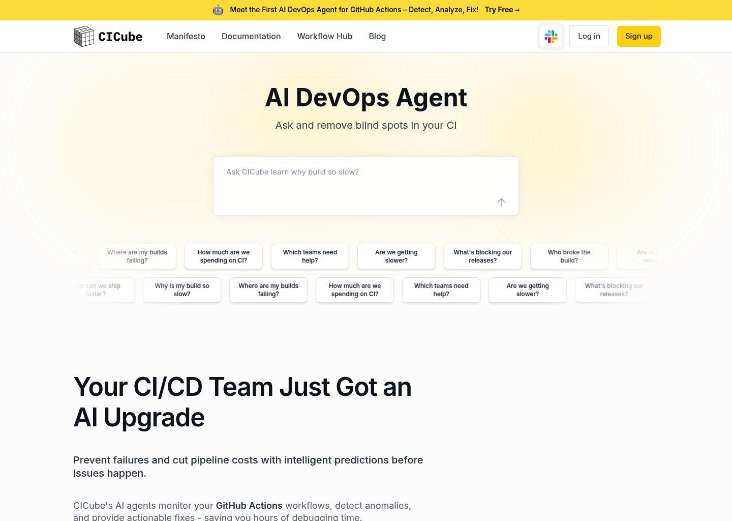 CICube：面向 GitHub Actions 的 AI 驱动 CI 可观测与成本优化平台