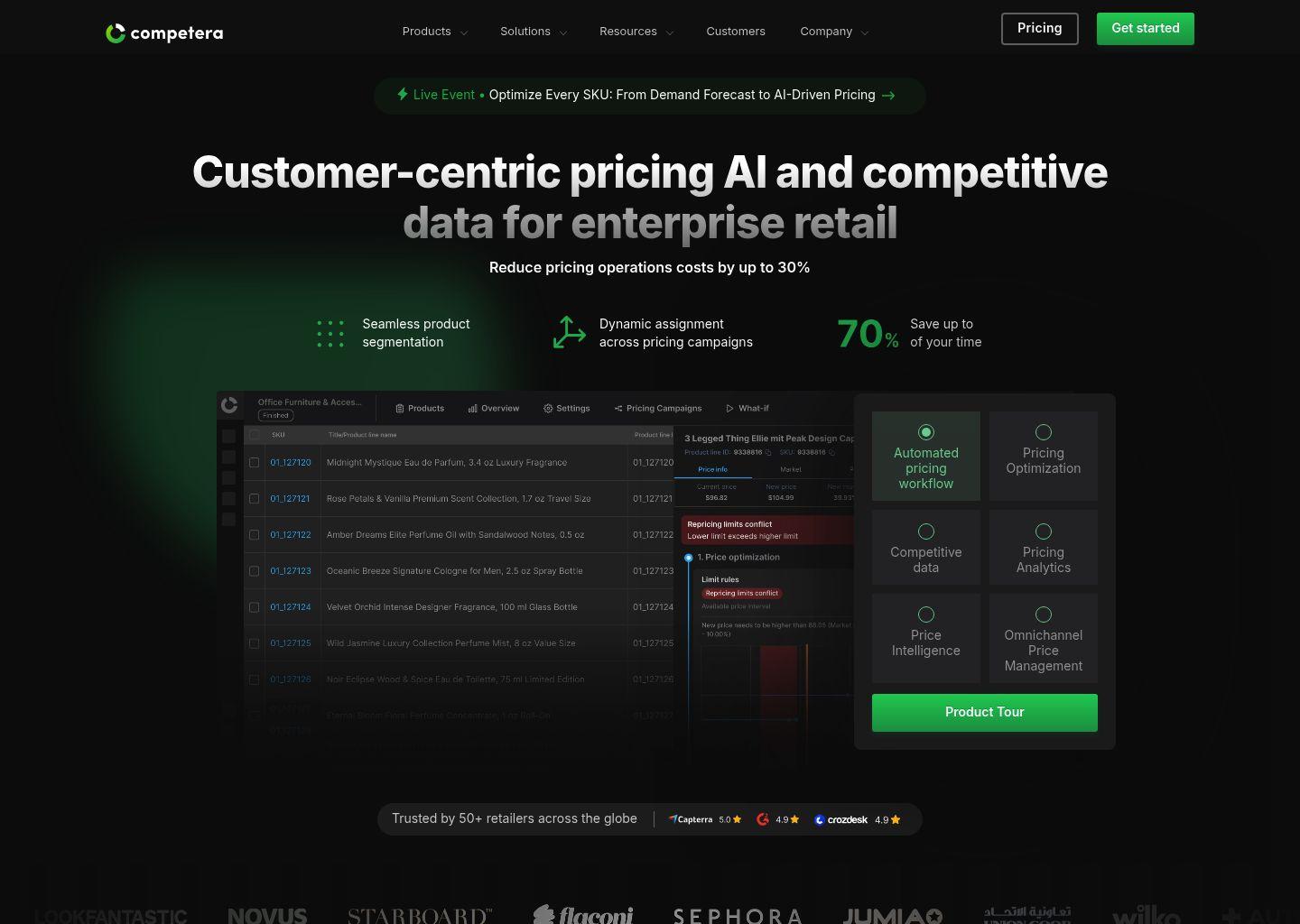 Competera AI驱动零售价格优化软件