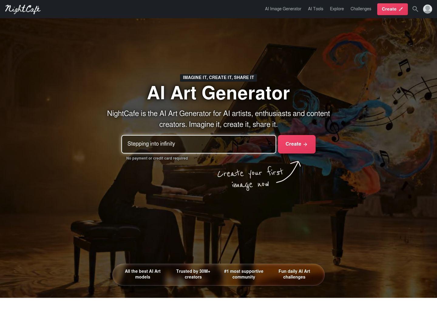 NightCafe Creator AI 艺术创作平台
