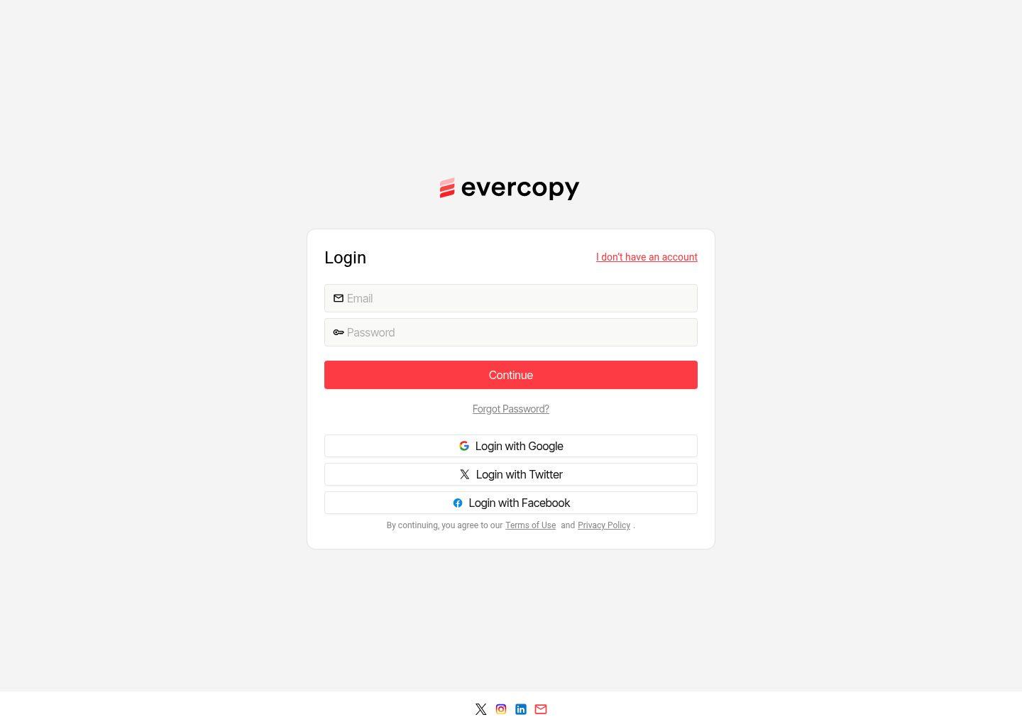 Evercopy Dashboard｜AI内容平台