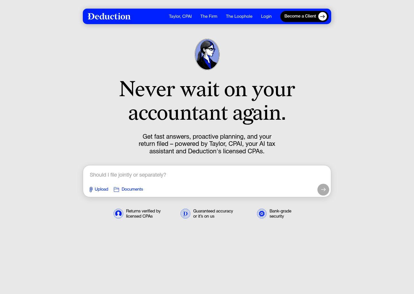 Deduction：AI 驱动的全年智能报税与税务顾问服务