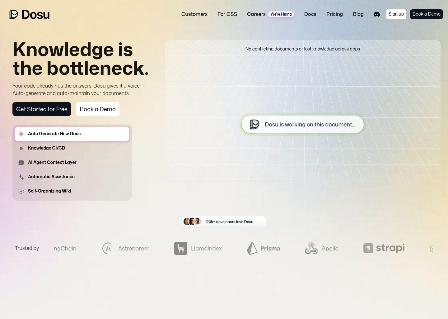 Dosu:为 AI 时代重塑技术文档