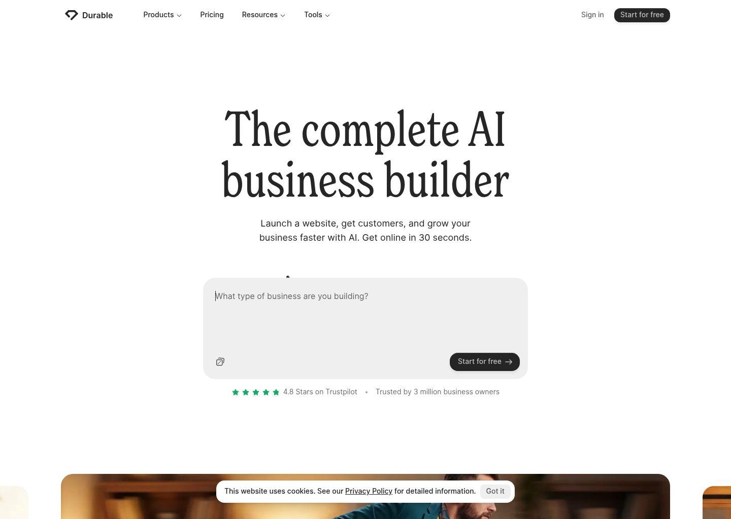 Durable – AI 商业建站与增长一体化平台