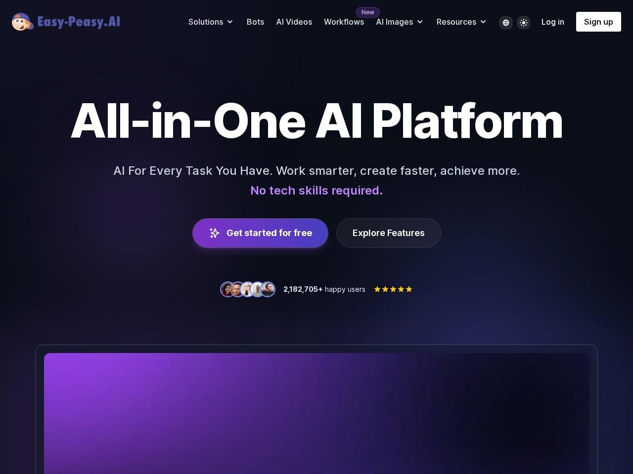 Easy-Peasy.AI：一站式AI内容创作与自动化工作流平台