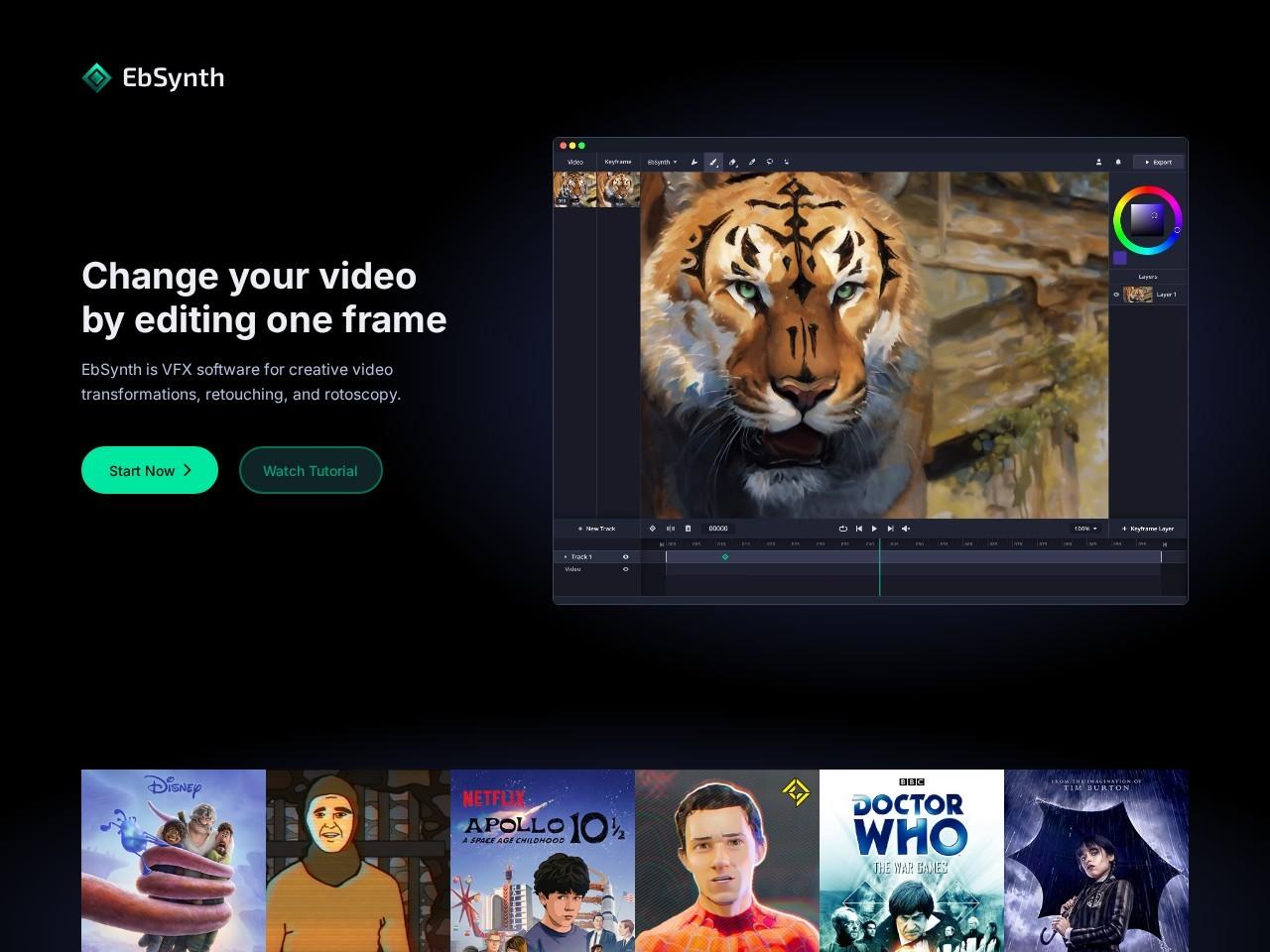 EbSynth：一帧变全片的视频风格变换与VFX工具