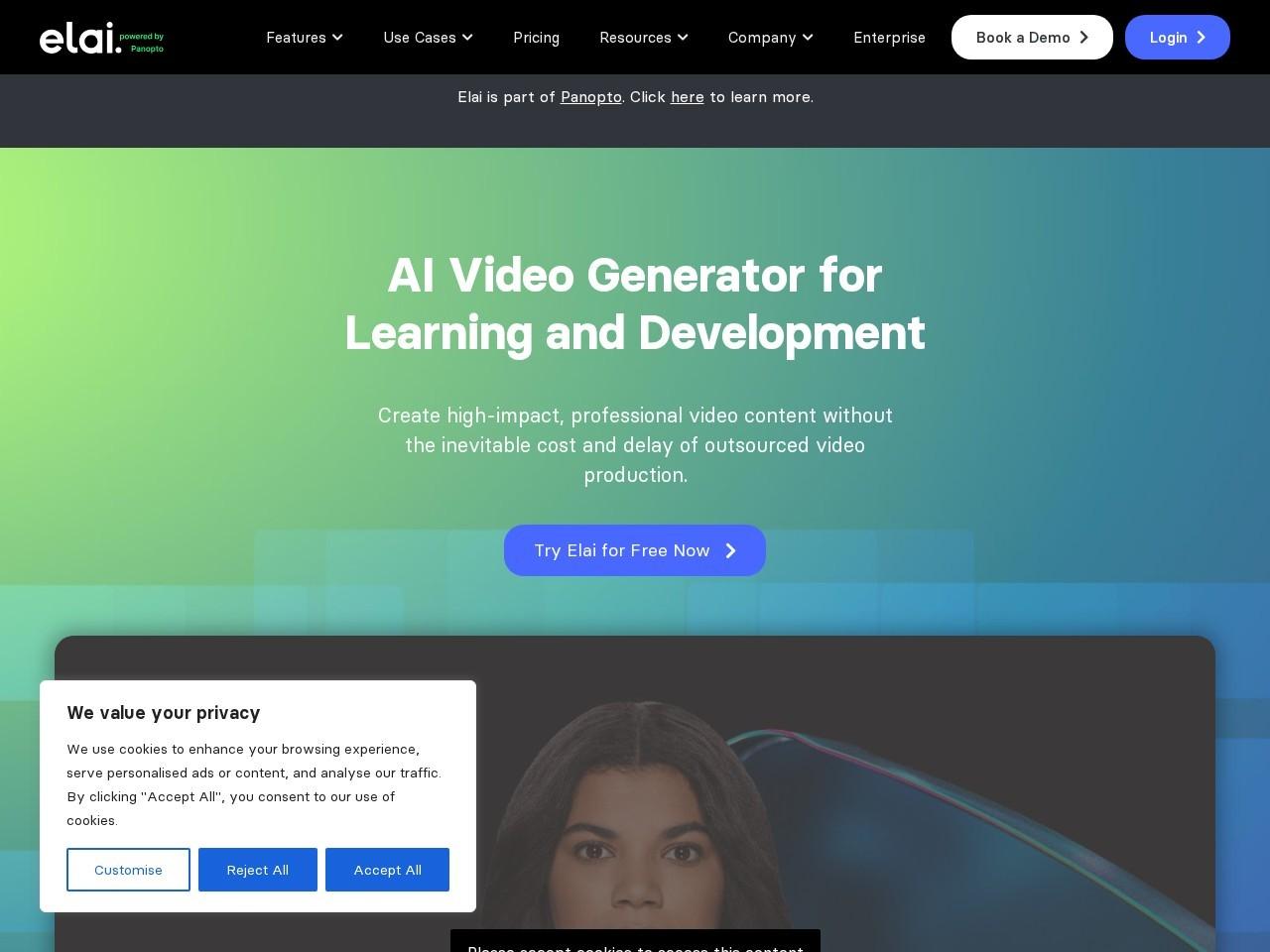 Elai.io：先进直观的AI视频生成与培训视频平台